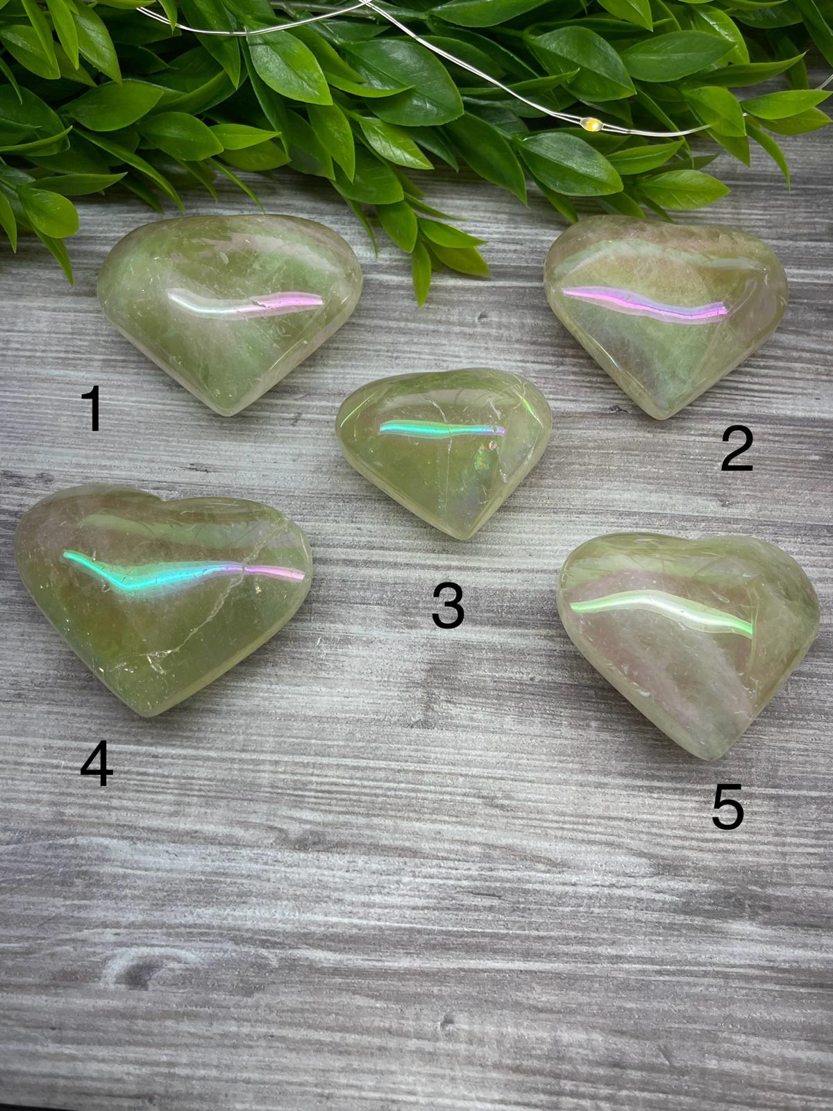 Aura Citrine Hearts