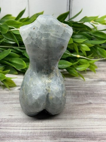 Blue Celestite Carved Goddess Body