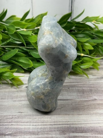 Blue Celestite Carved Goddess Body