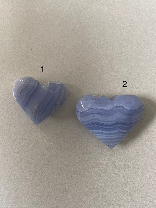 Blue Lace Agate Hearts