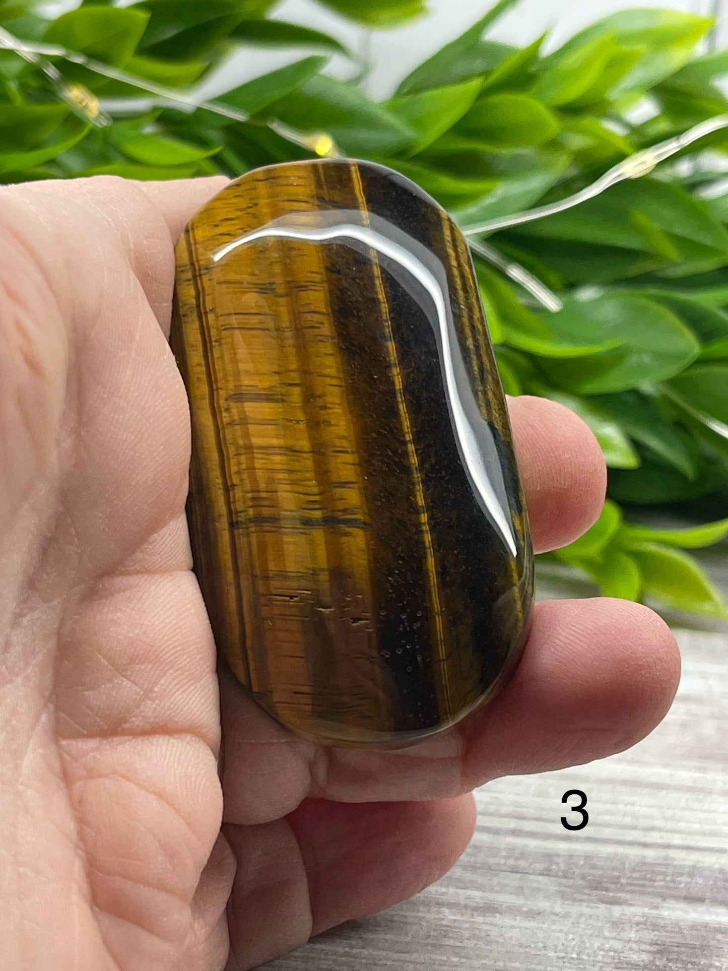 Blue Tigers Eye Palm Stone