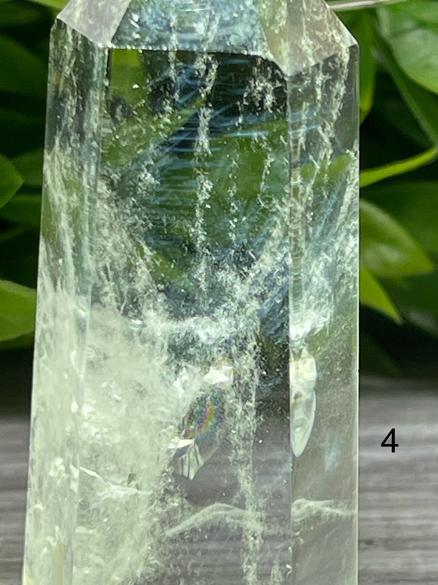 Clear Quartz with Blue Needle Towers