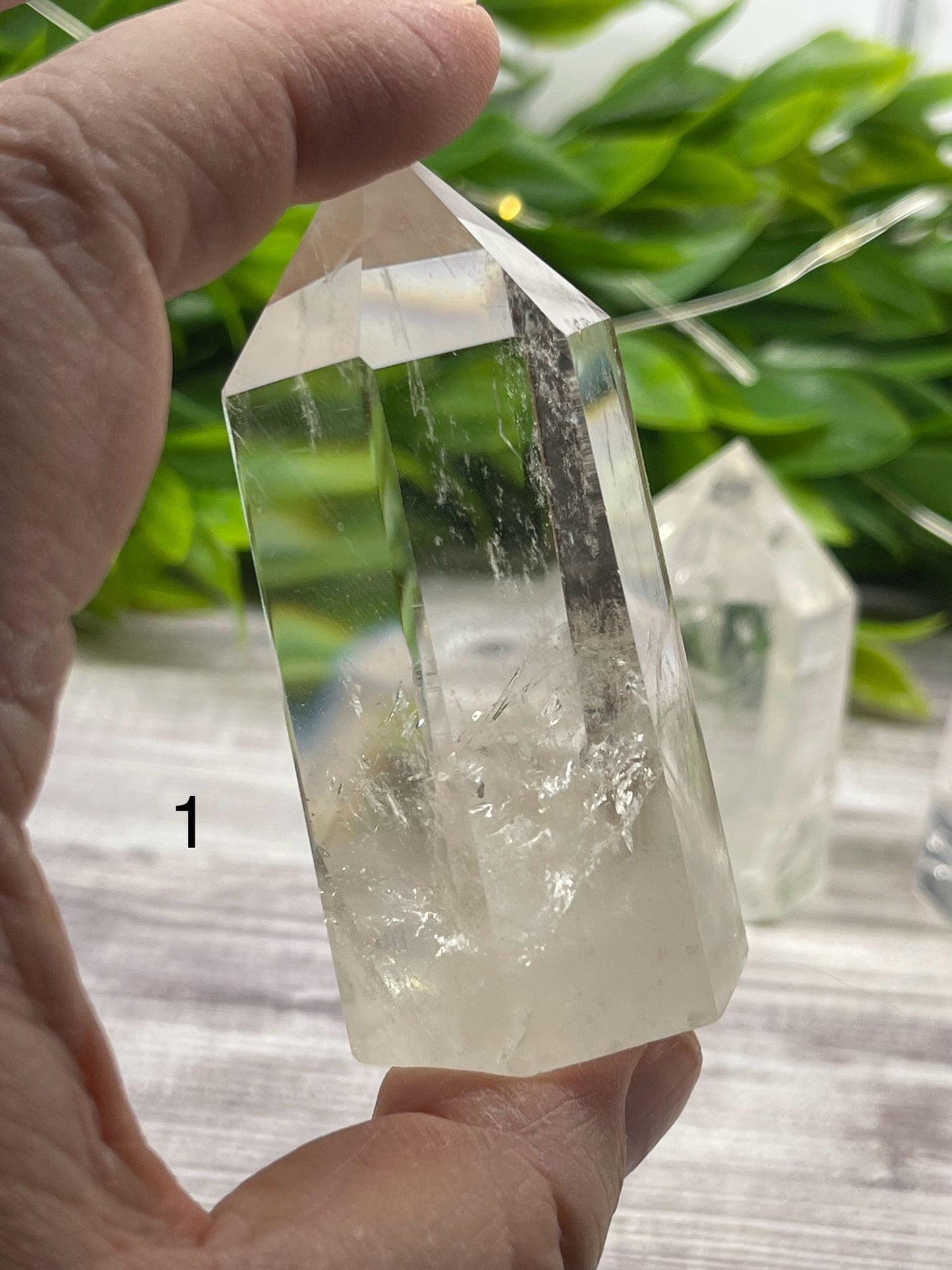 Clear Quartz with Blue Needle Towers