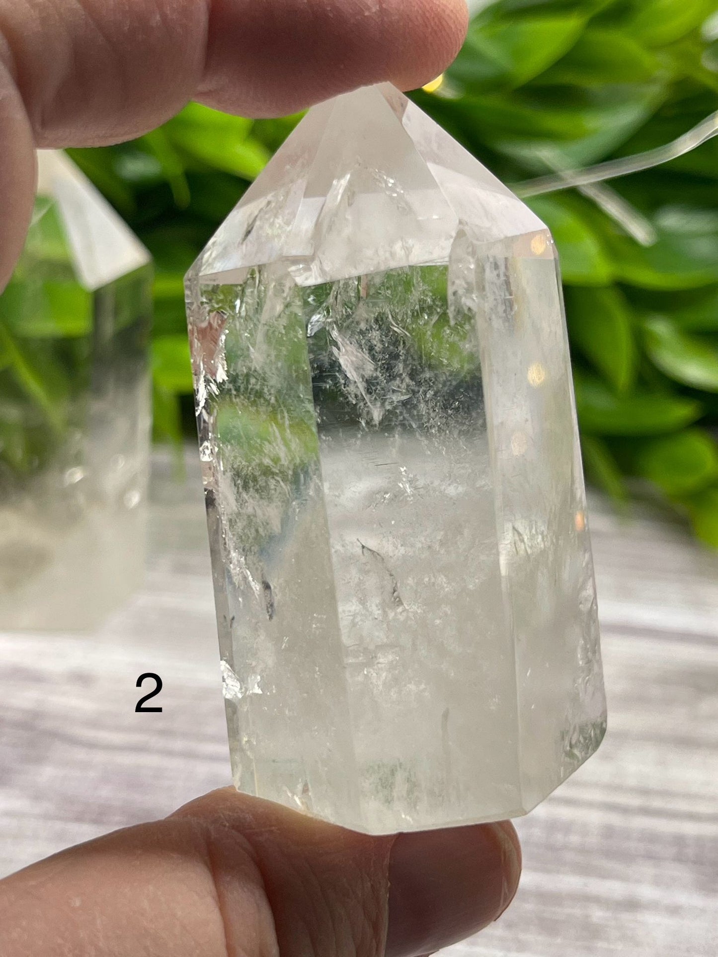 Clear Quartz with Blue Needle Towers