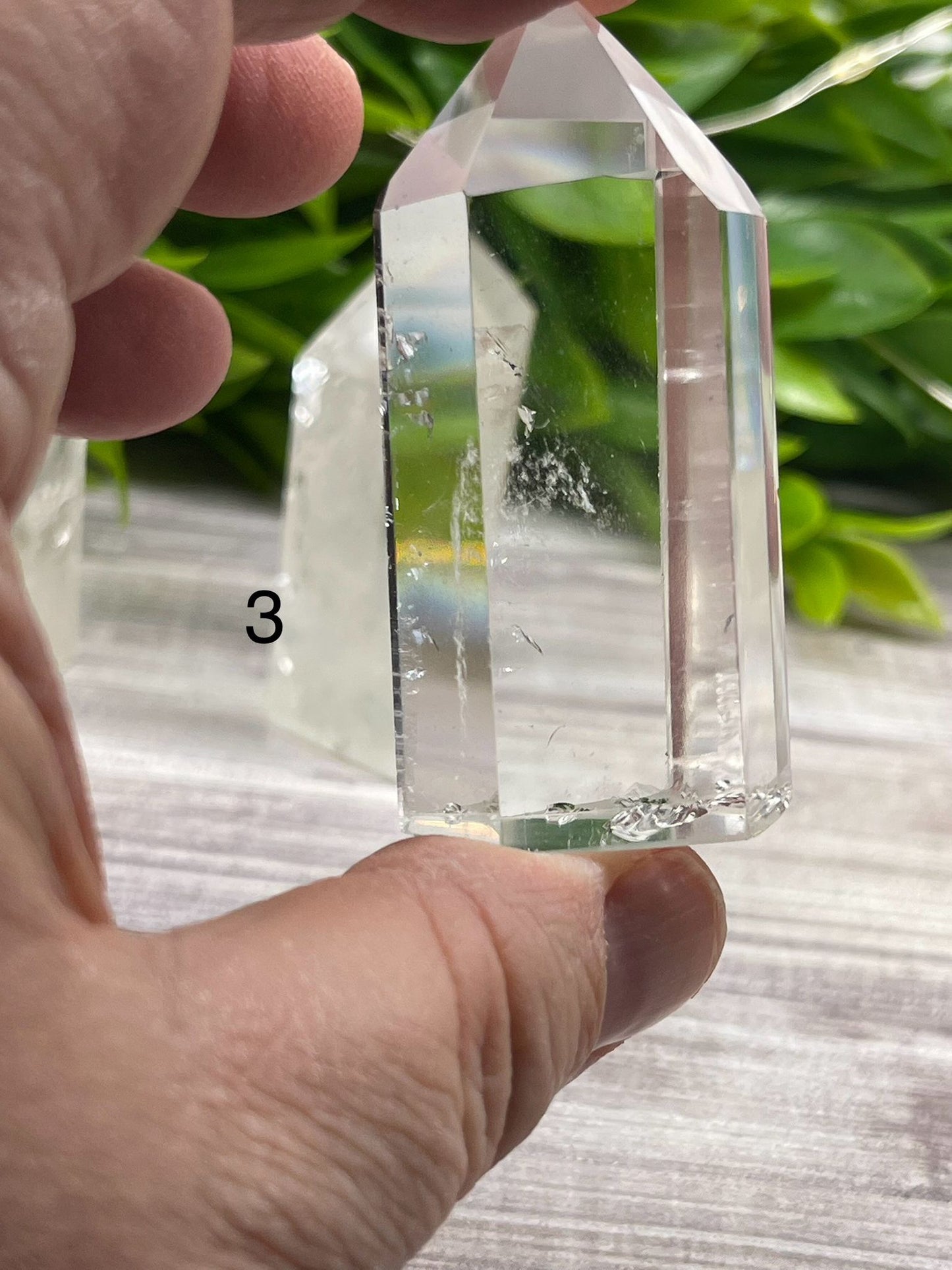 Clear Quartz with Blue Needle Towers