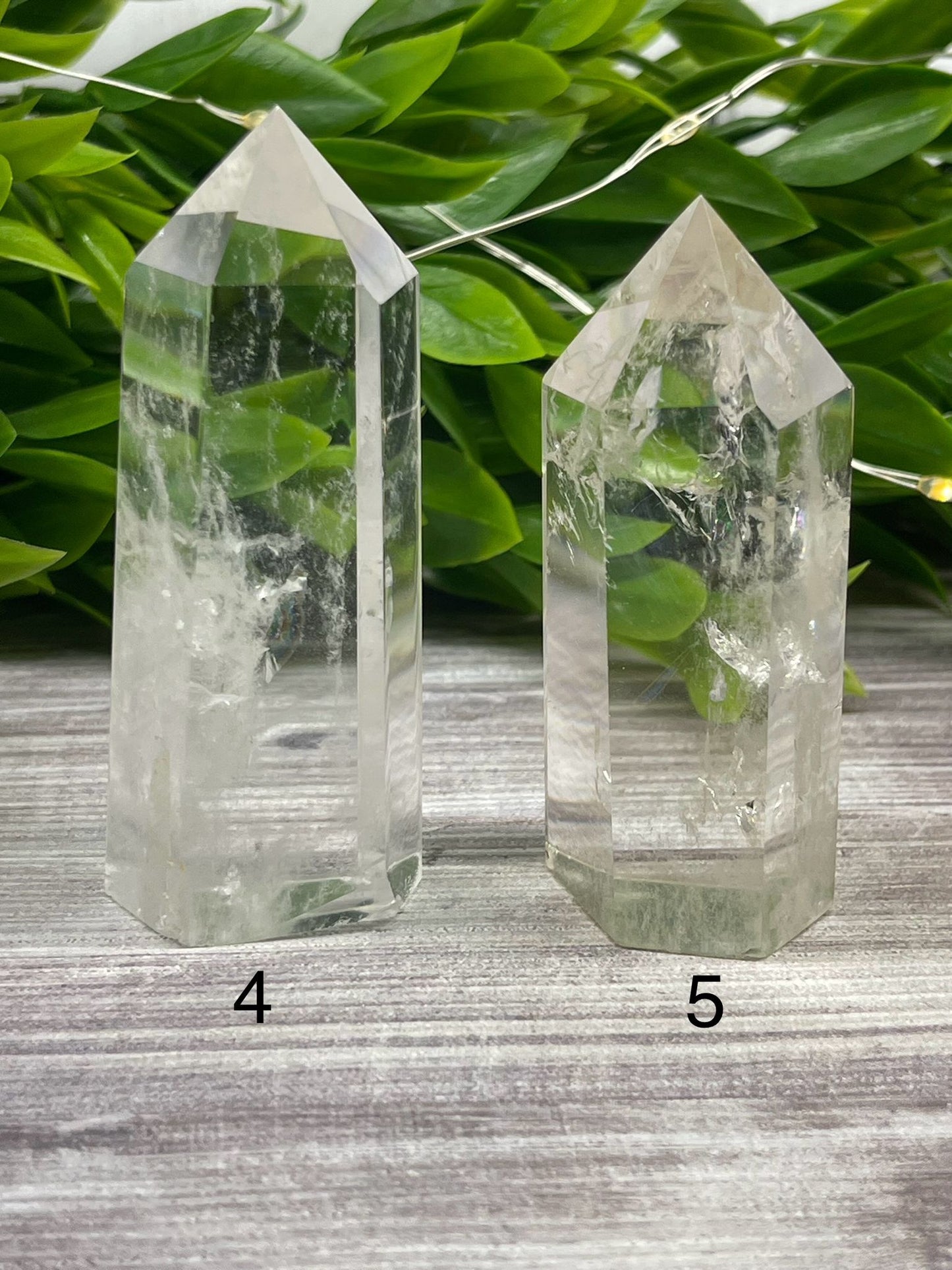 Clear Quartz with Blue Needle Towers