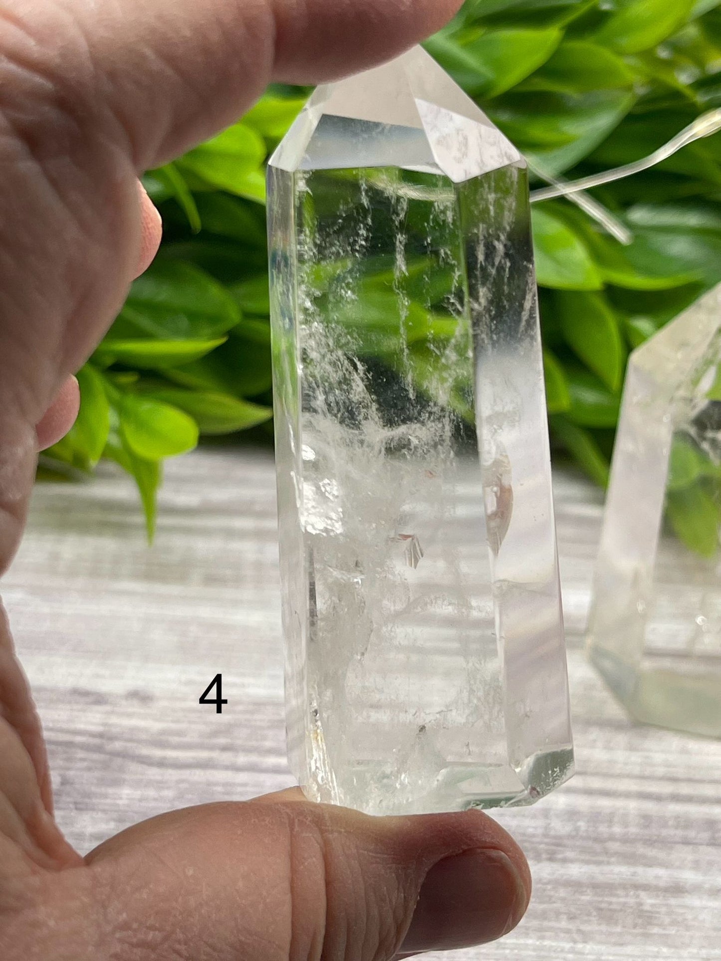 Clear Quartz with Blue Needle Towers