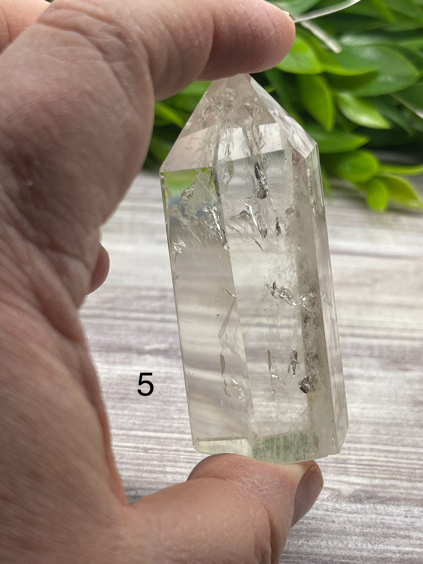 Clear Quartz with Blue Needle Towers