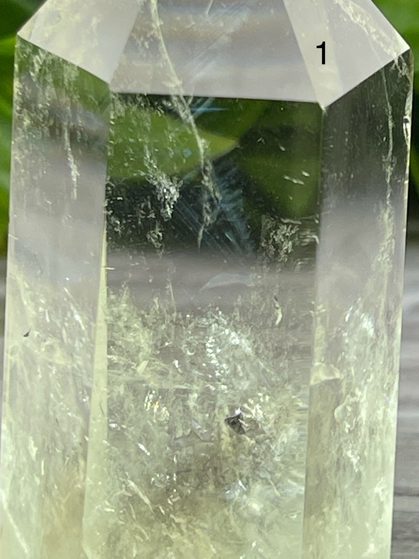 Clear Quartz with Blue Needle Towers