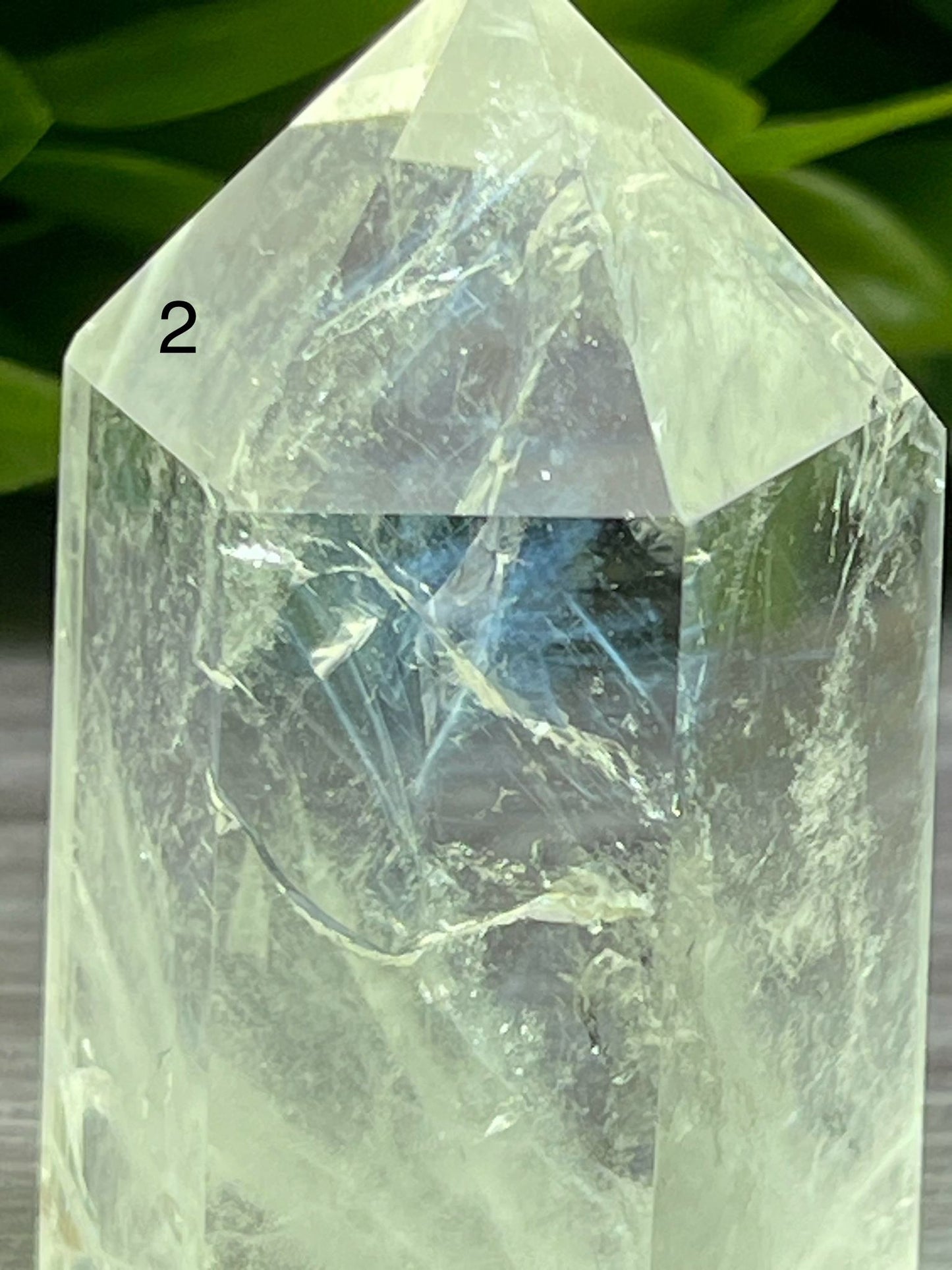 Clear Quartz with Blue Needle Towers