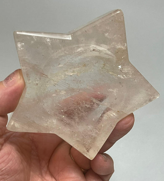 Clear Quartz with Golden Healer Star Bowl