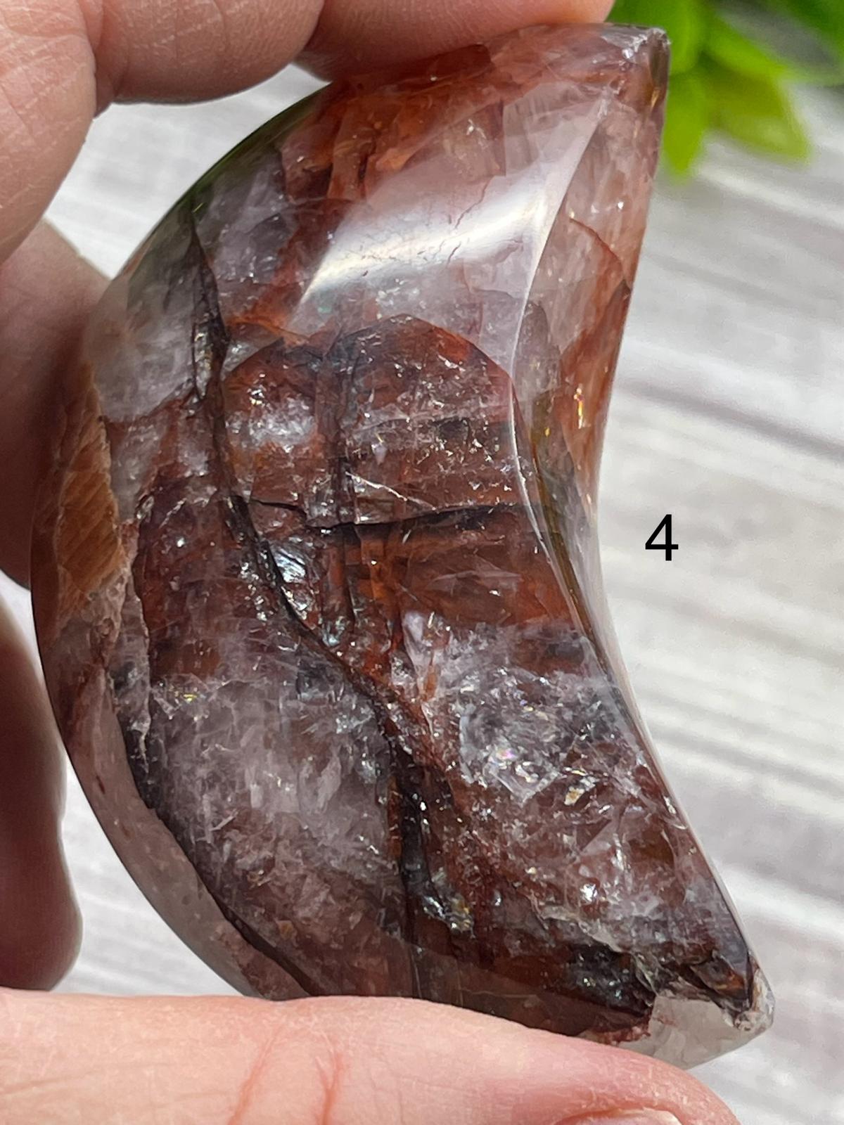 Hematoid (Fire) Quartz Moons