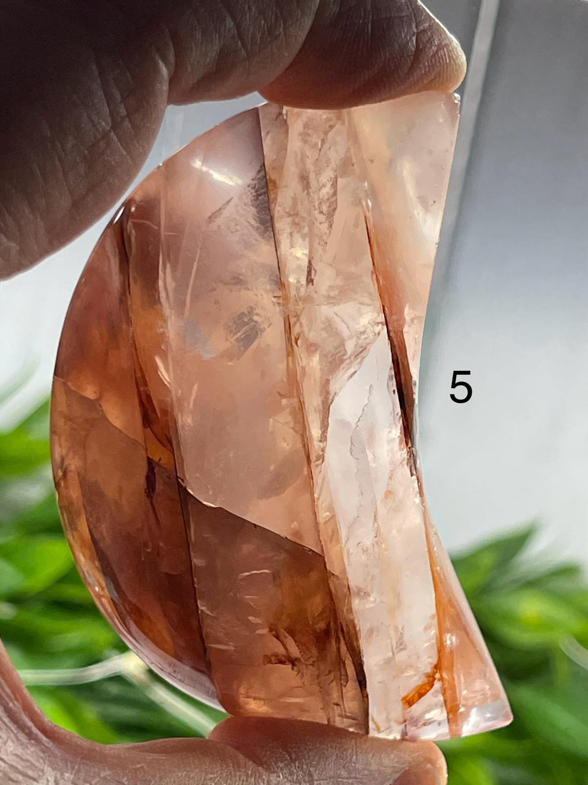 Hematoid (Fire) Quartz Moons