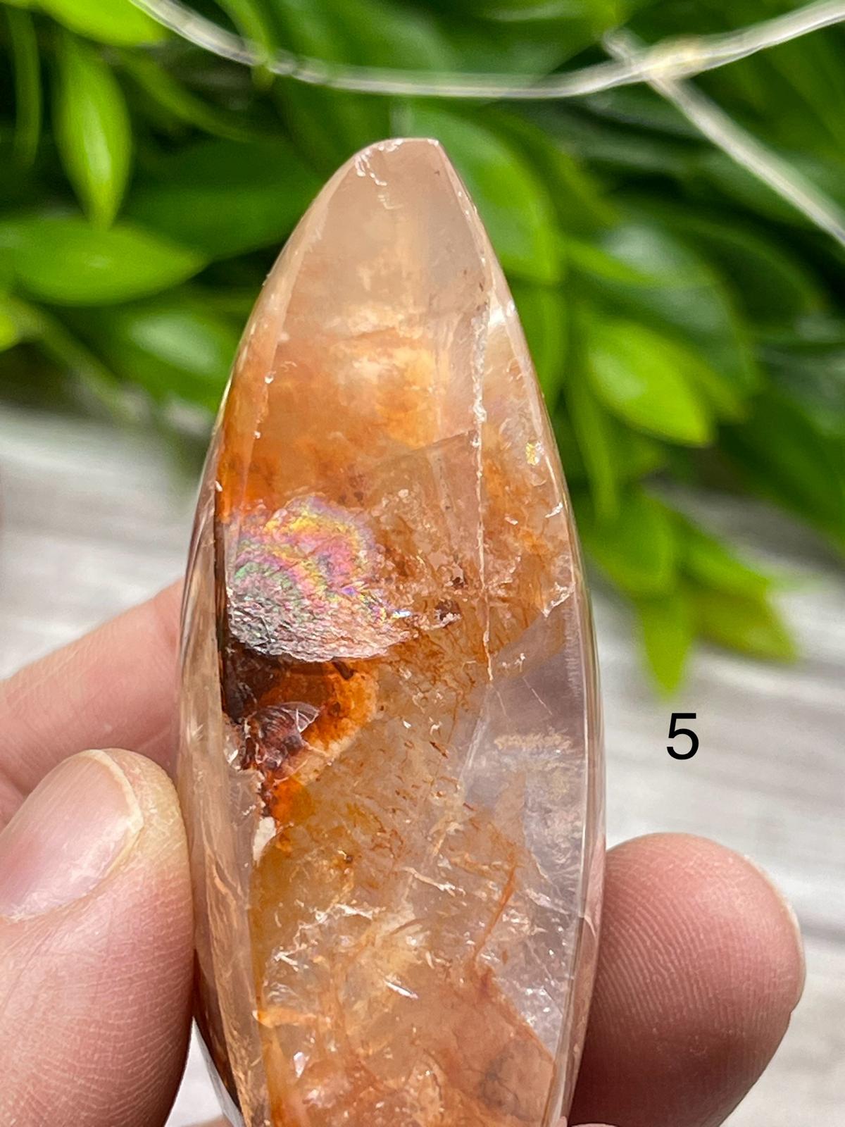 Hematoid (Fire) Quartz Moons