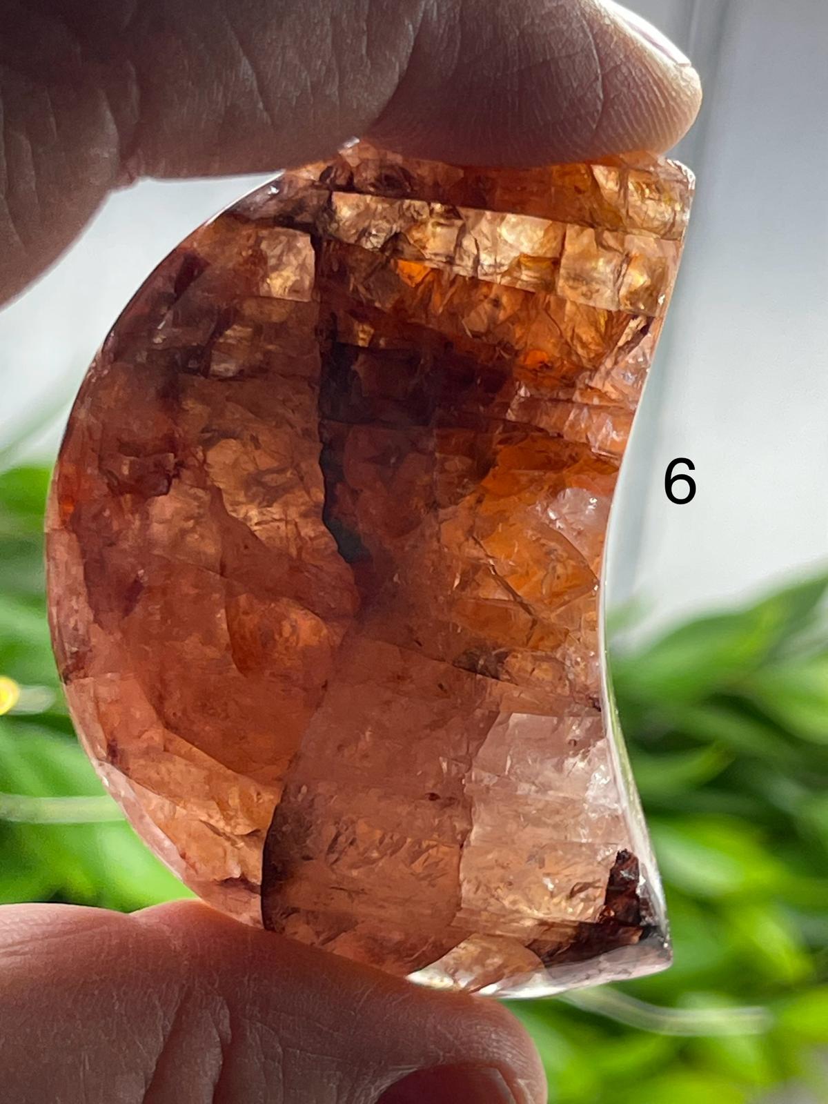 Hematoid (Fire) Quartz Moons