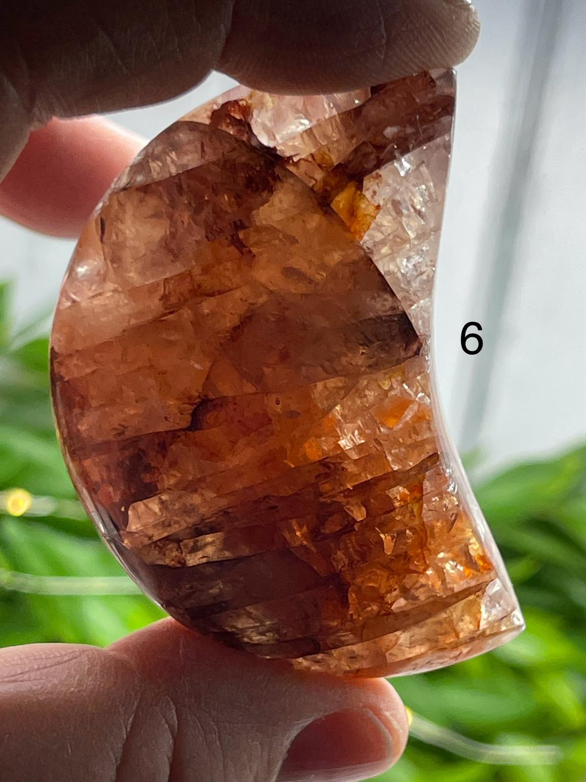 Hematoid (Fire) Quartz Moons