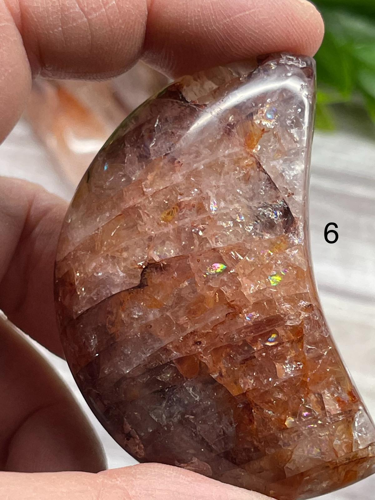 Hematoid (Fire) Quartz Moons