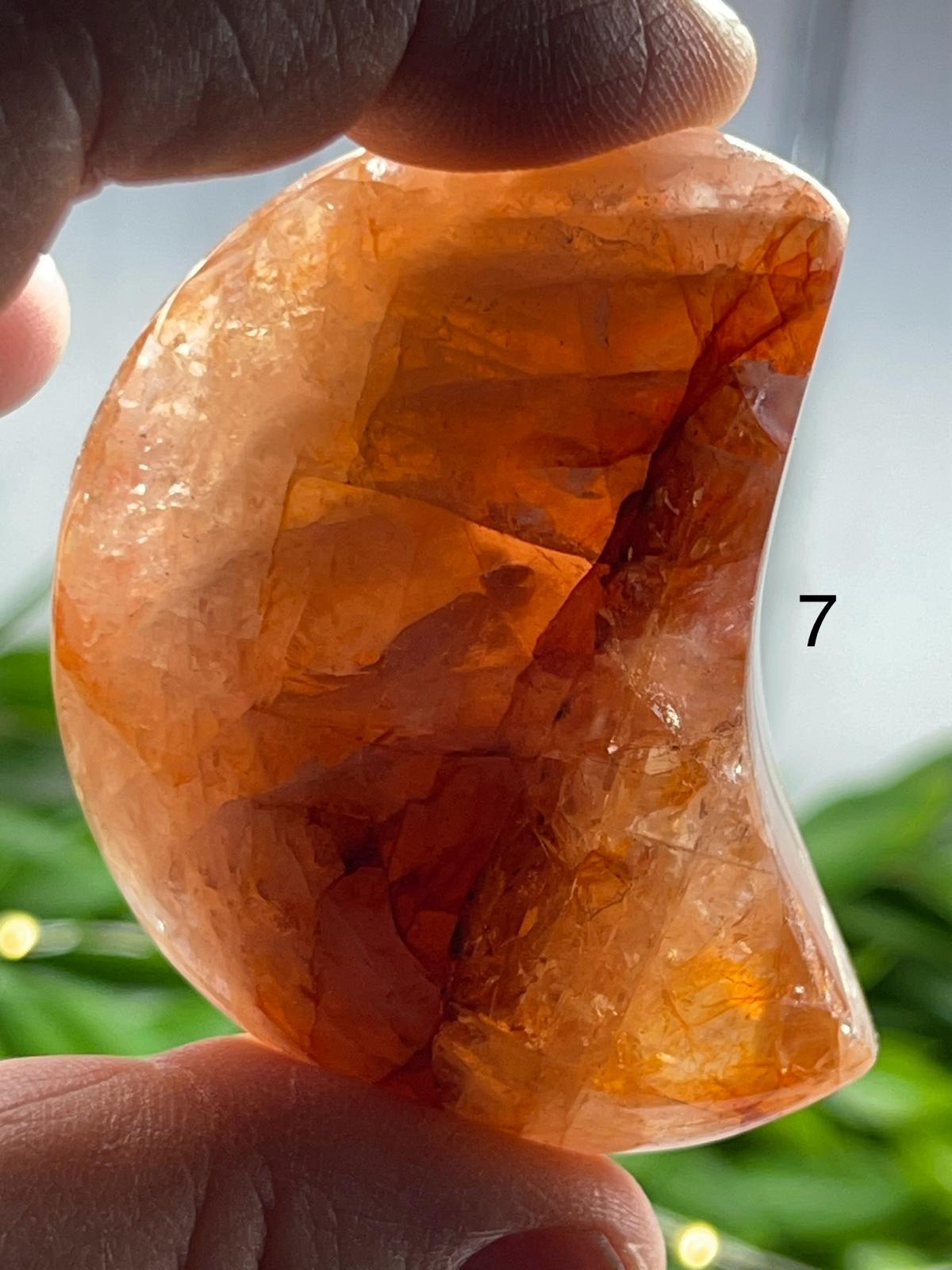 Hematoid (Fire) Quartz Moons