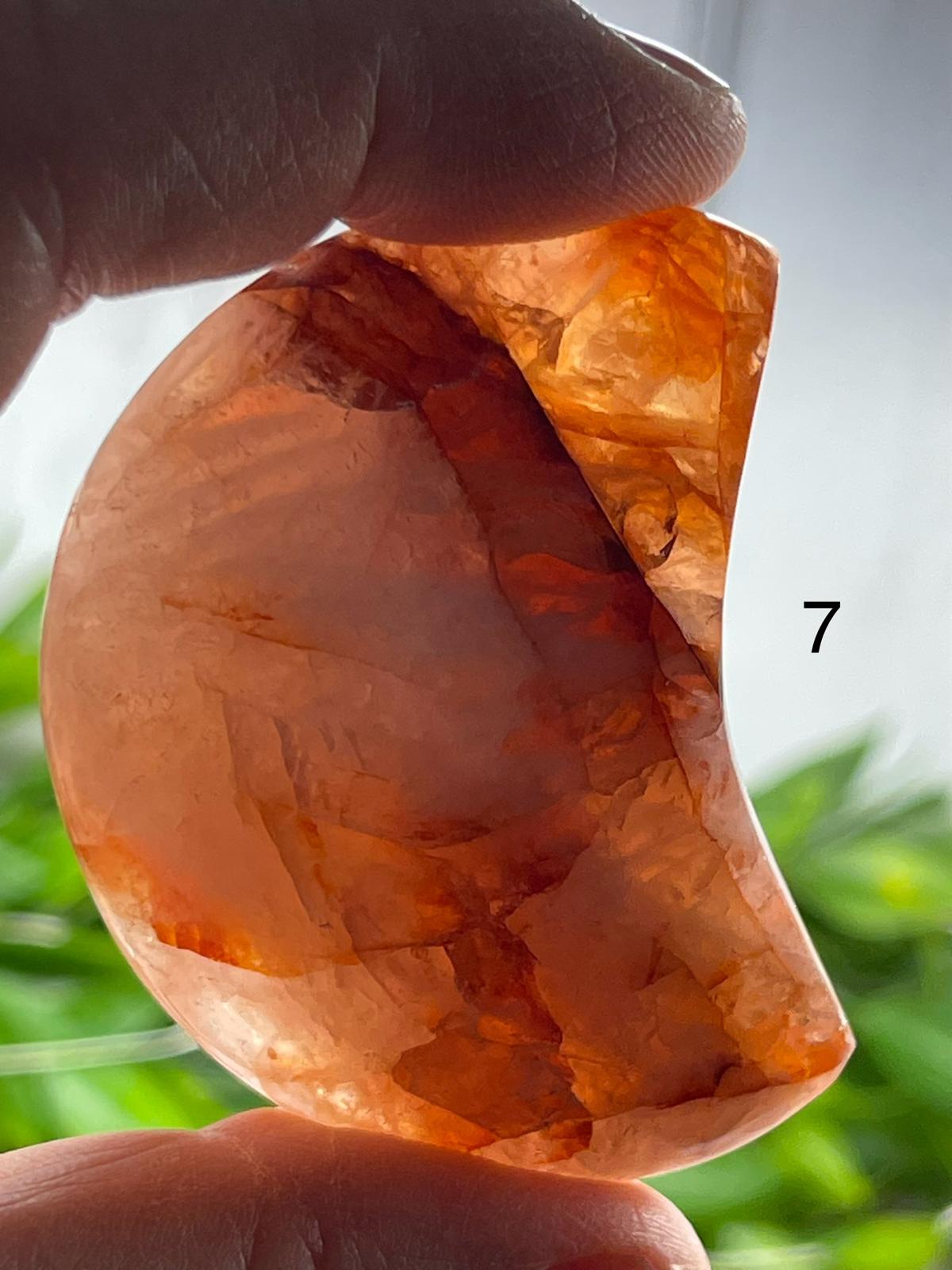 Hematoid (Fire) Quartz Moons
