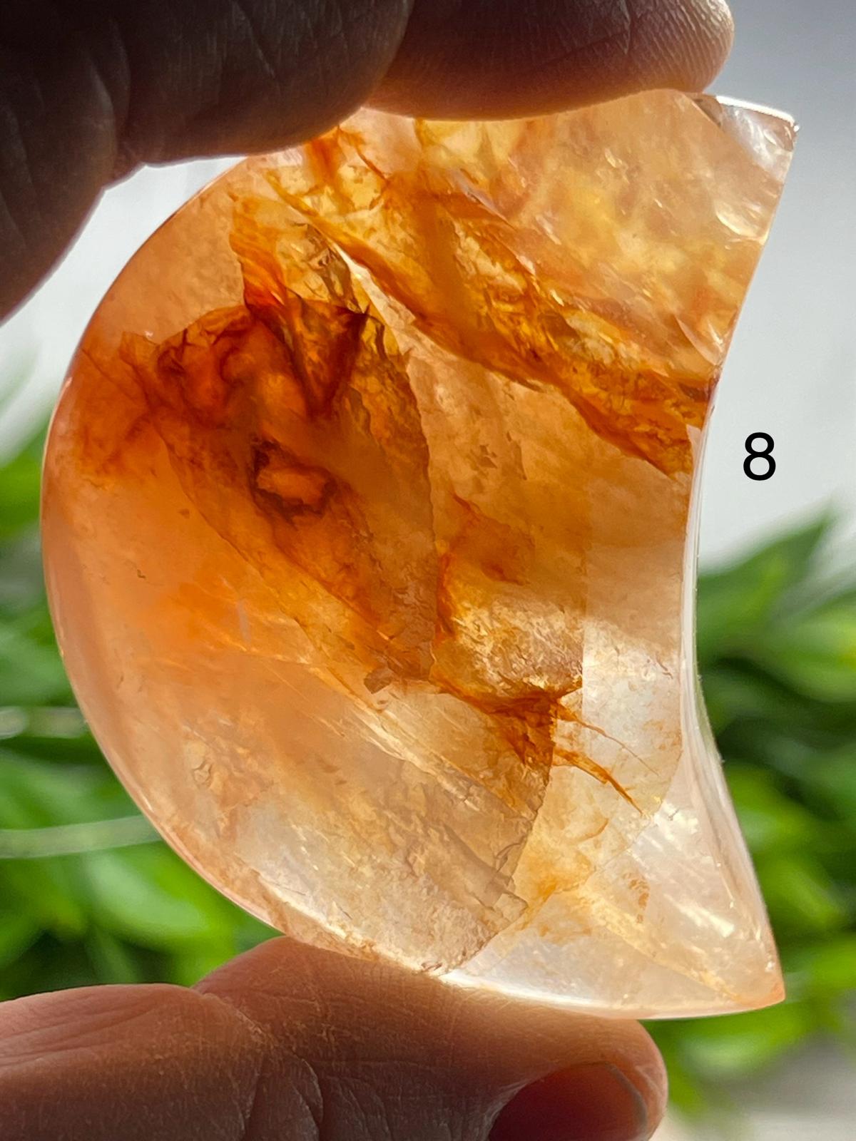 Hematoid (Fire) Quartz Moons