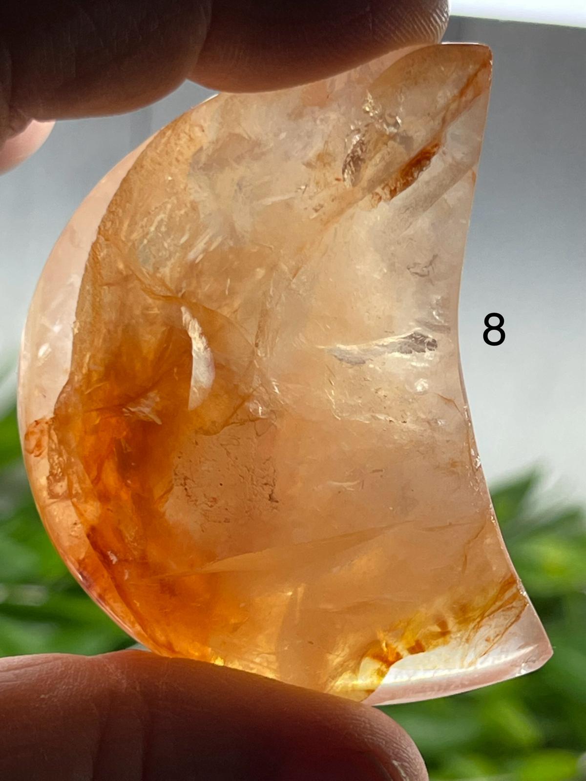 Hematoid (Fire) Quartz Moons