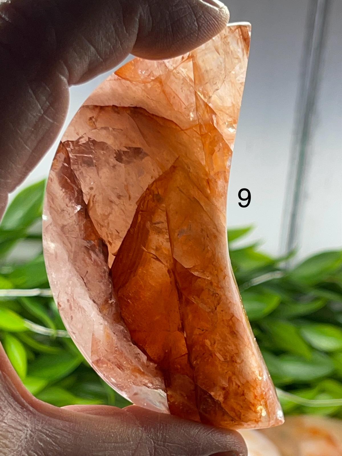 Hematoid (Fire) Quartz Moons