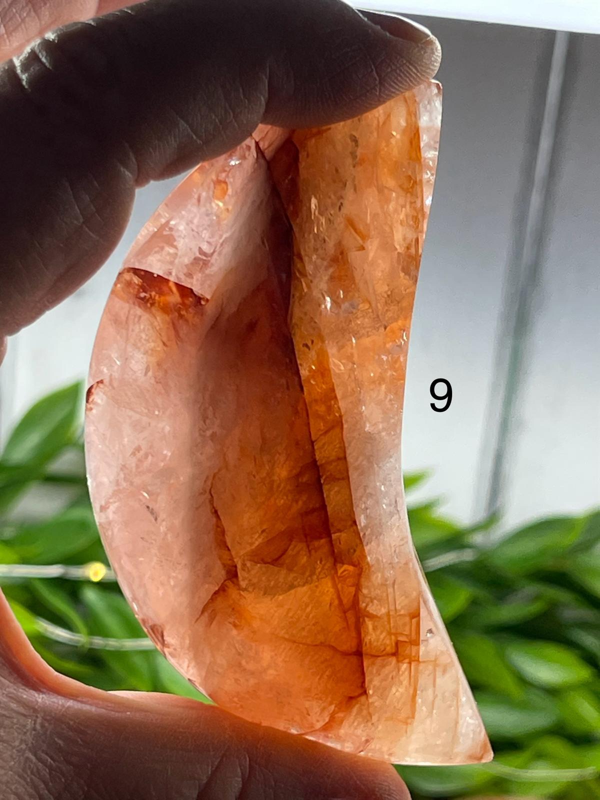 Hematoid (Fire) Quartz Moons