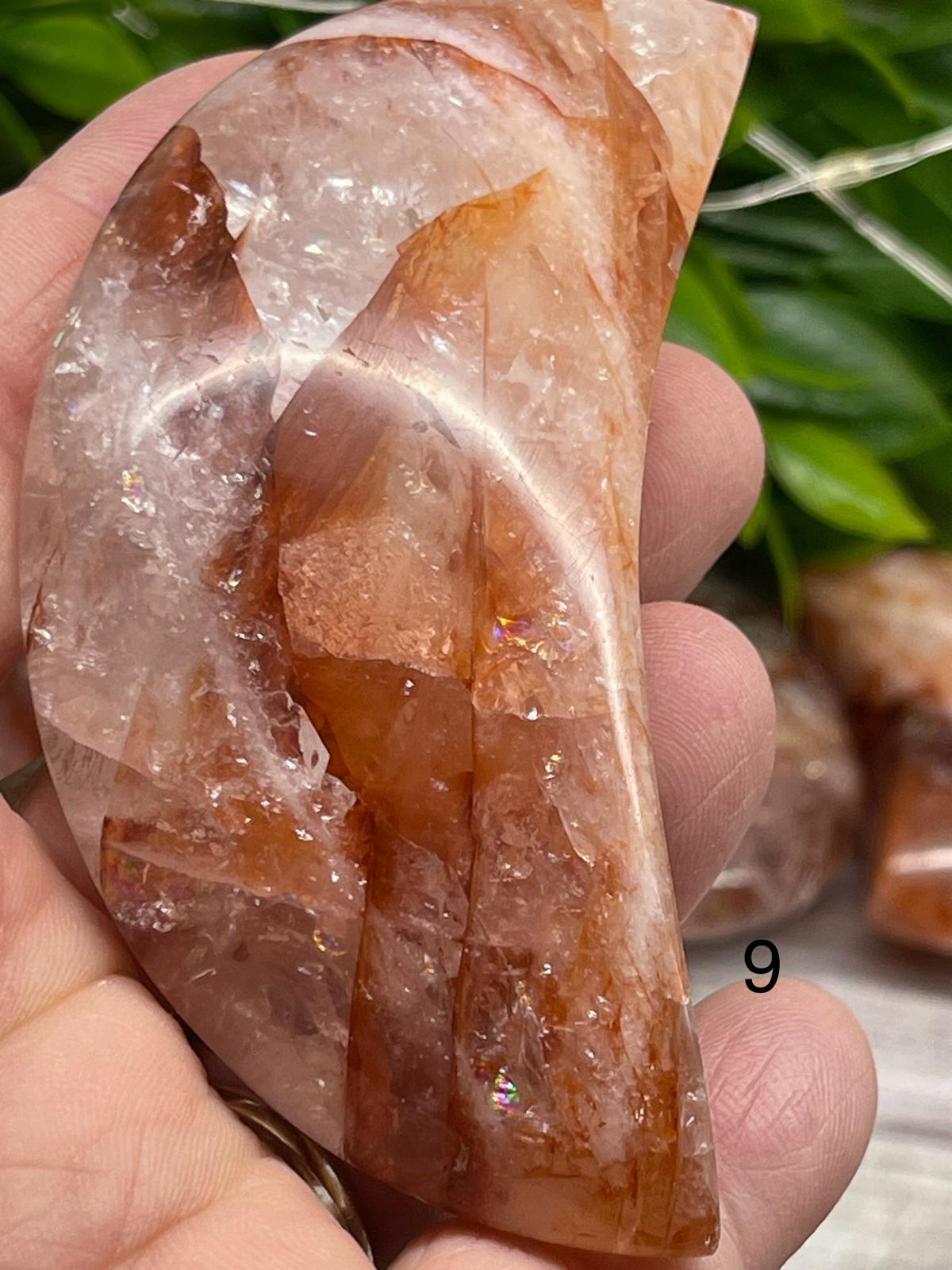 Hematoid (Fire) Quartz Moons