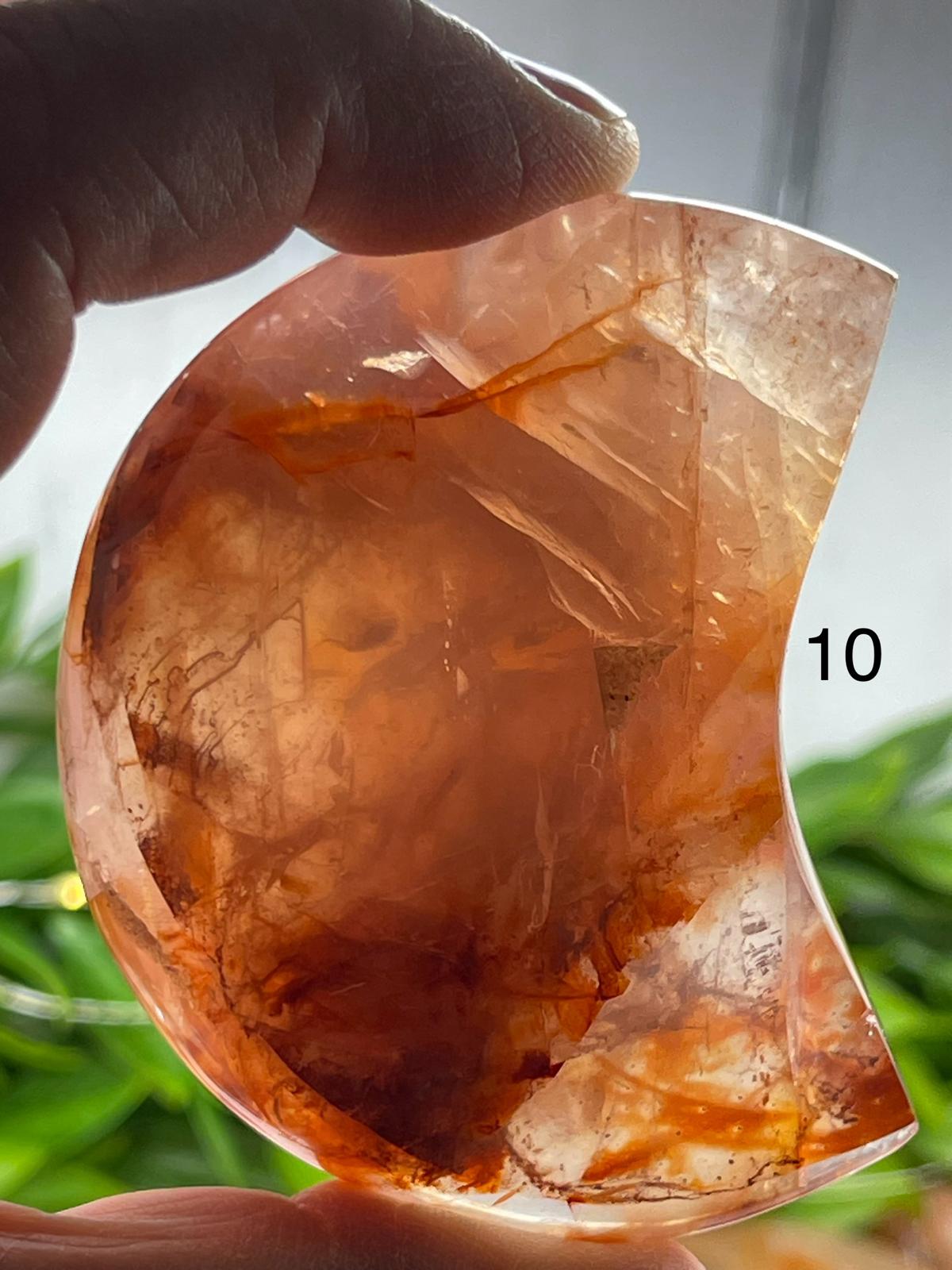 Hematoid (Fire) Quartz Moons