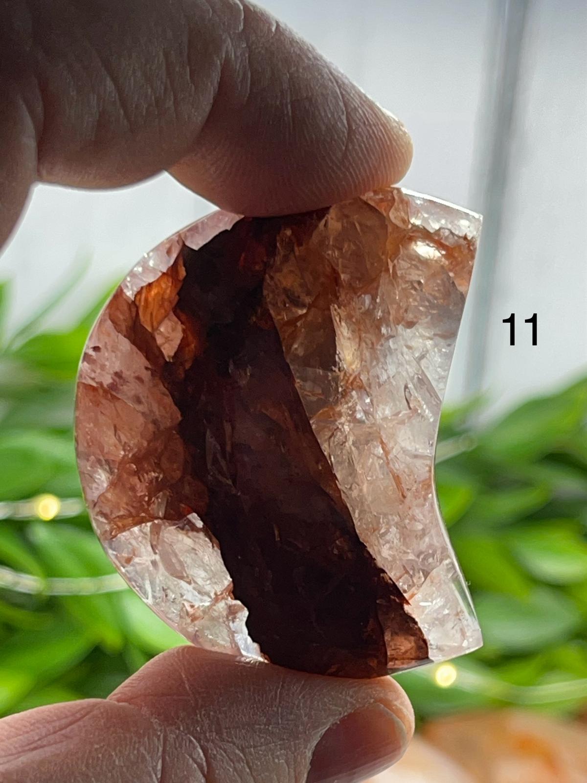 Hematoid (Fire) Quartz Moons