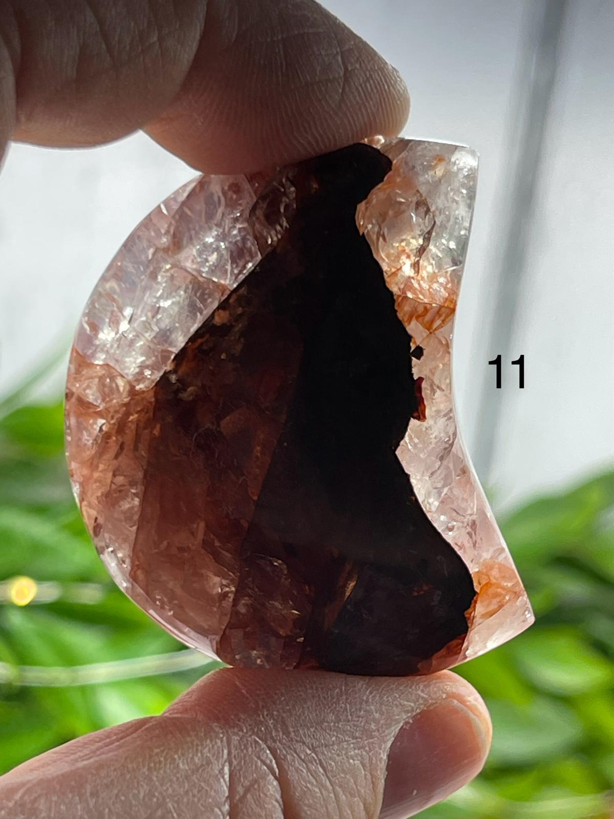 Hematoid (Fire) Quartz Moons
