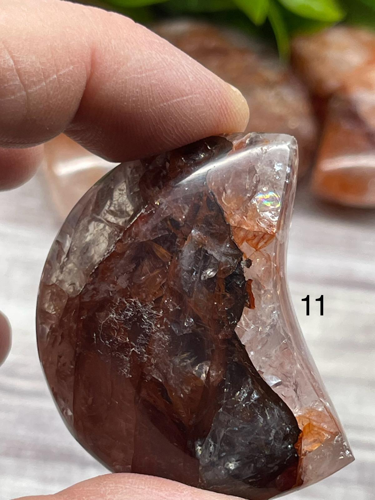 Hematoid (Fire) Quartz Moons