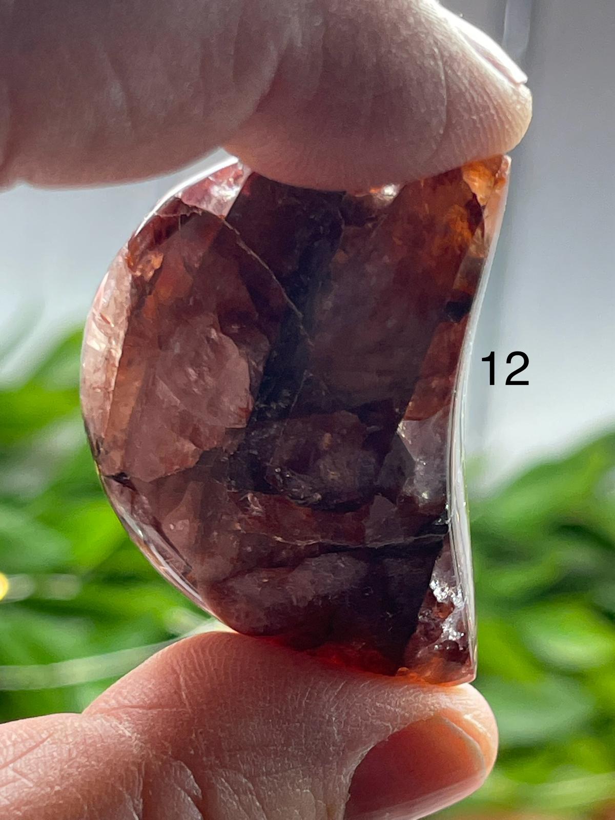 Hematoid (Fire) Quartz Moons