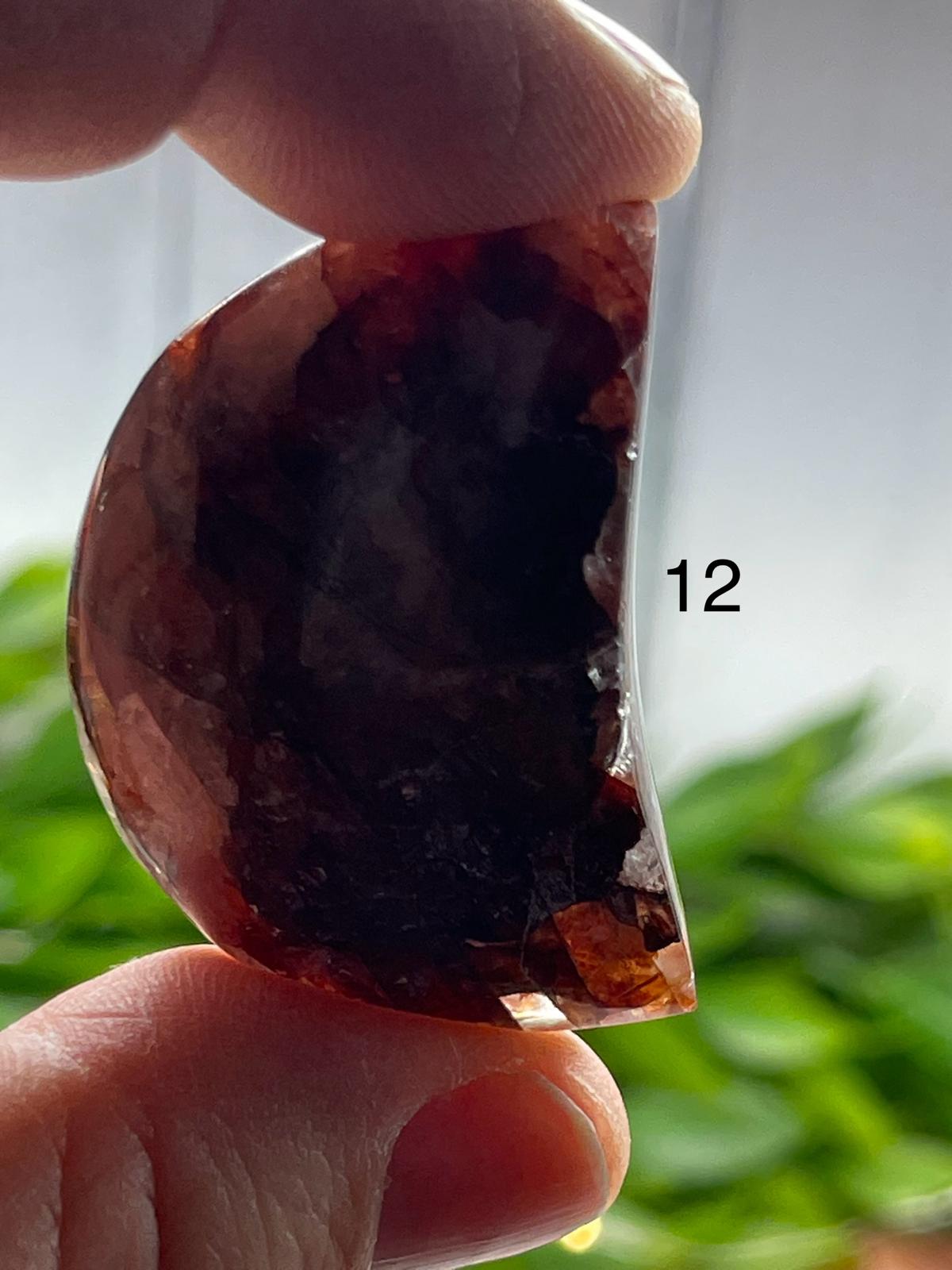 Hematoid (Fire) Quartz Moons