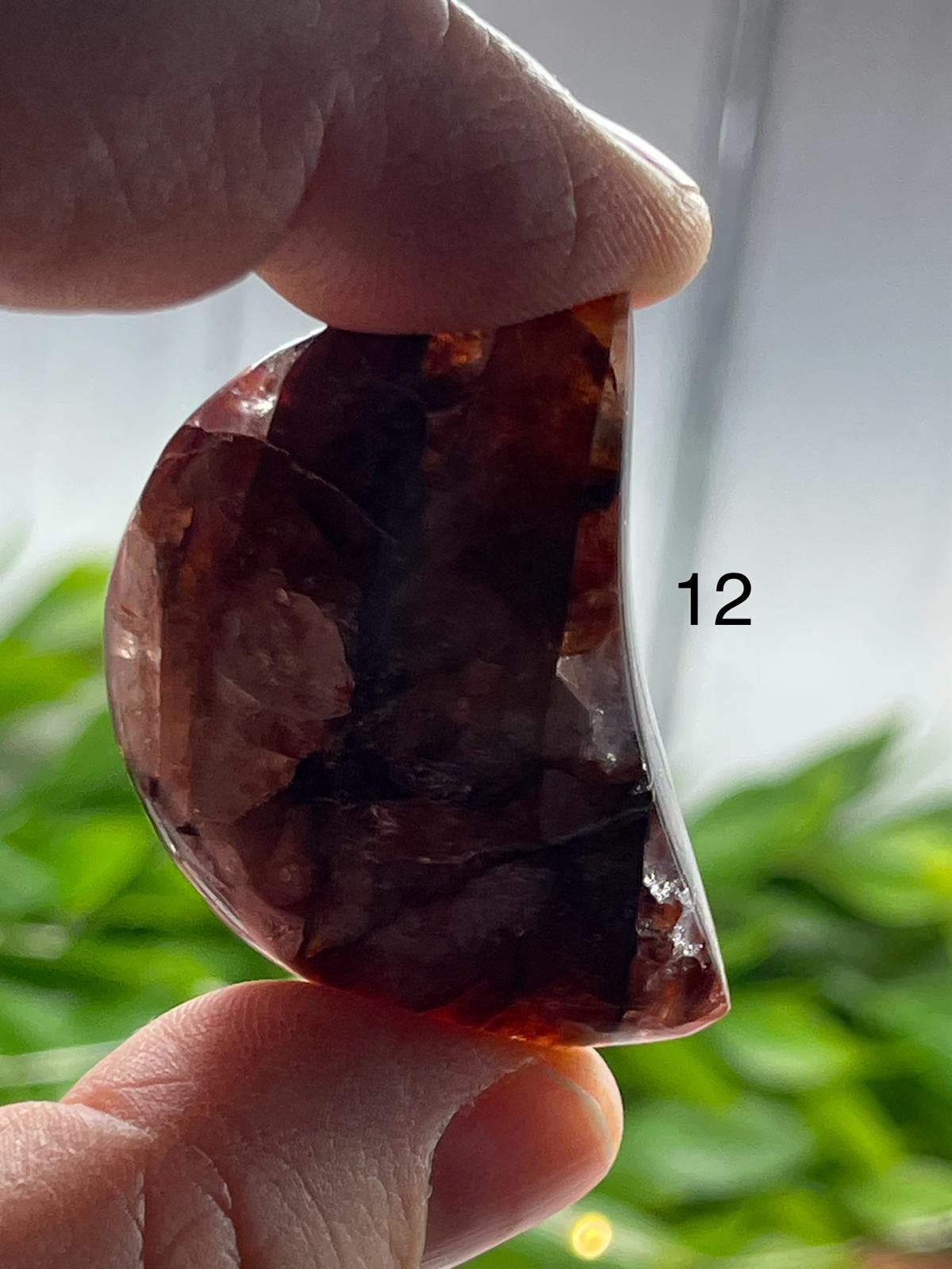 Hematoid (Fire) Quartz Moons
