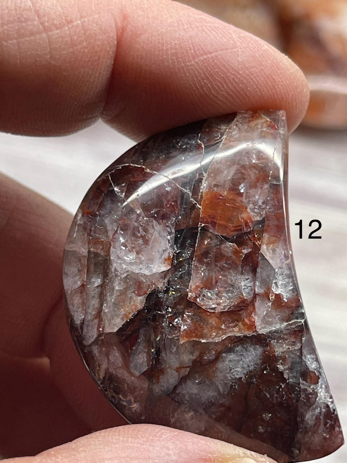 Hematoid (Fire) Quartz Moons