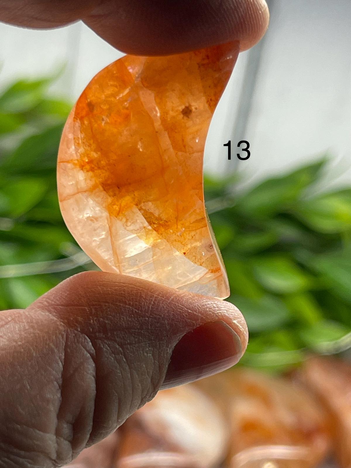 Hematoid (Fire) Quartz Moons