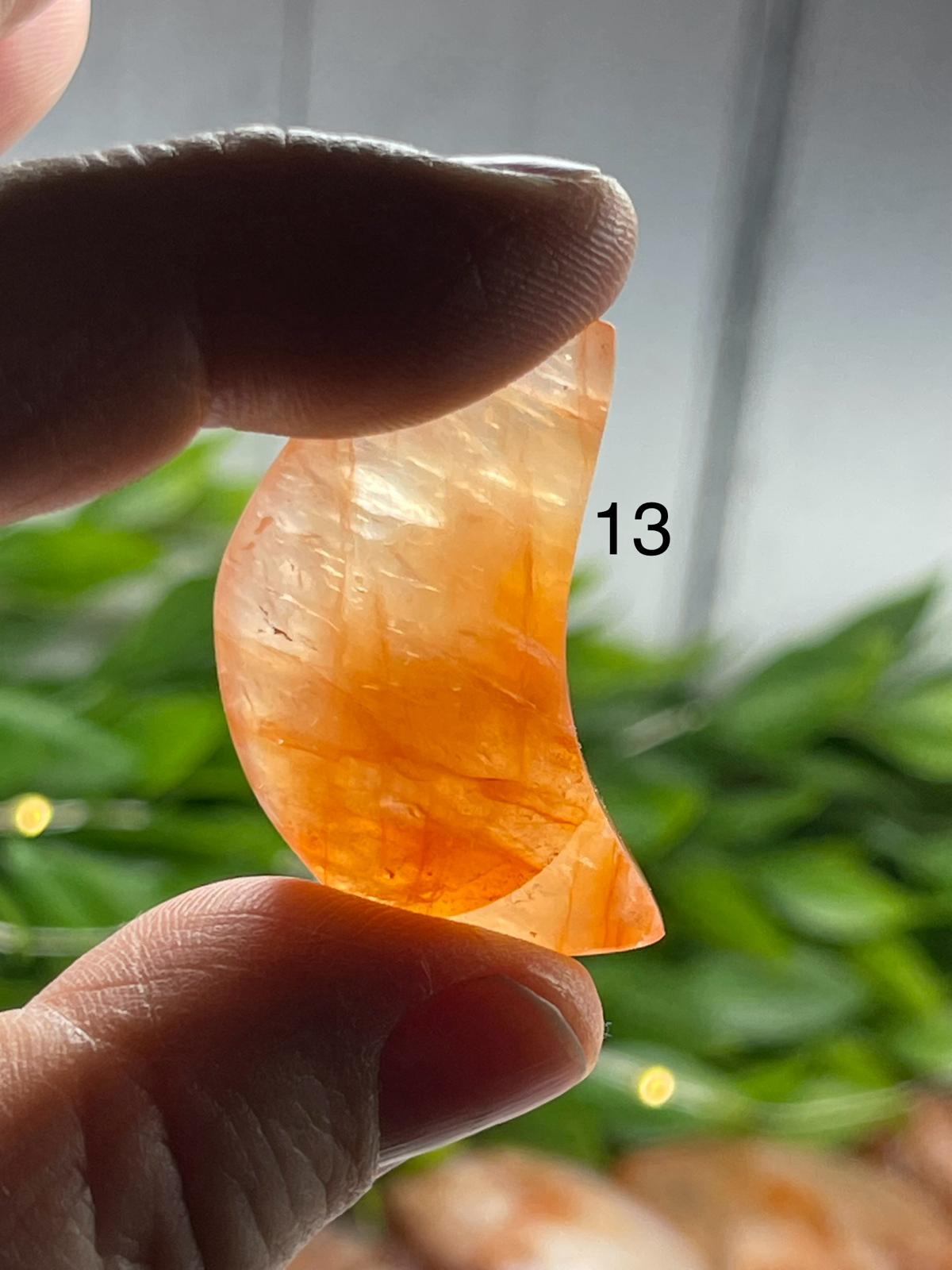 Hematoid (Fire) Quartz Moons