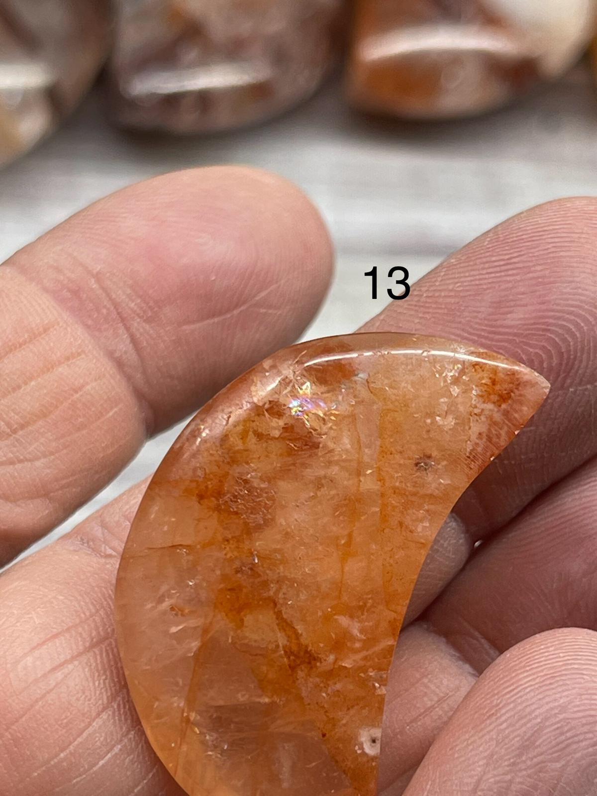 Hematoid (Fire) Quartz Moons