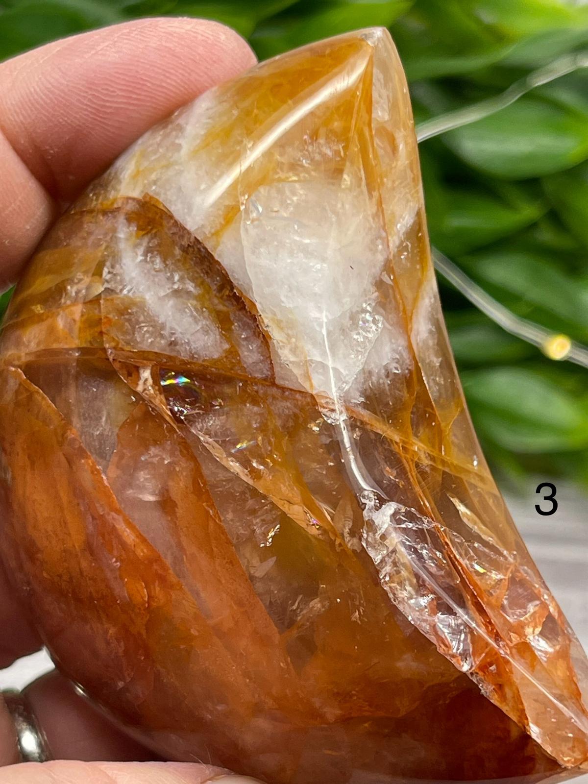 Hematoid (Fire) Quartz Moons