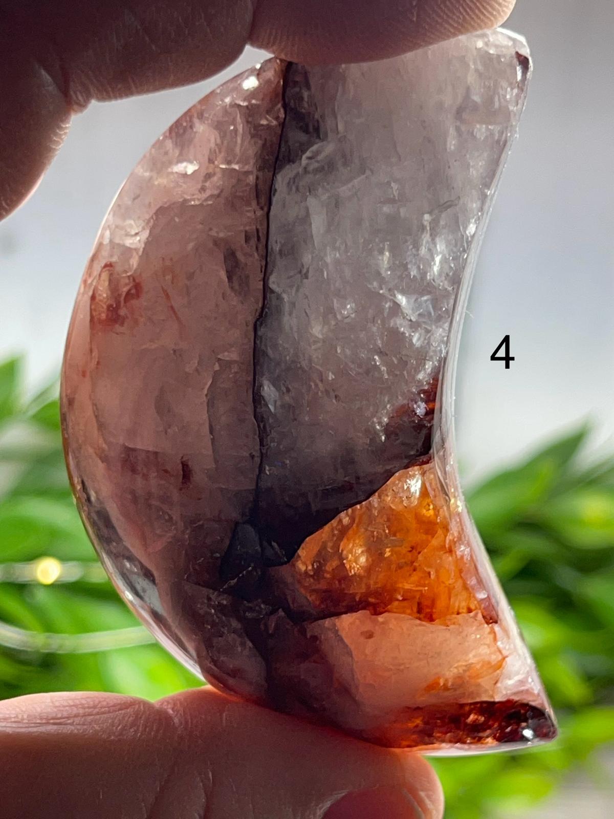 Hematoid (Fire) Quartz Moons