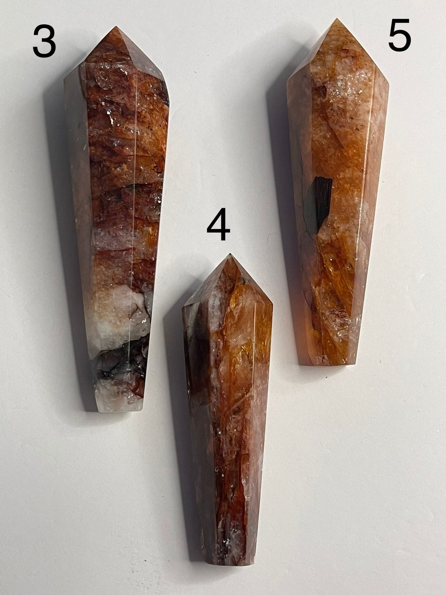 Hematoid (Fire) Quartz Wands