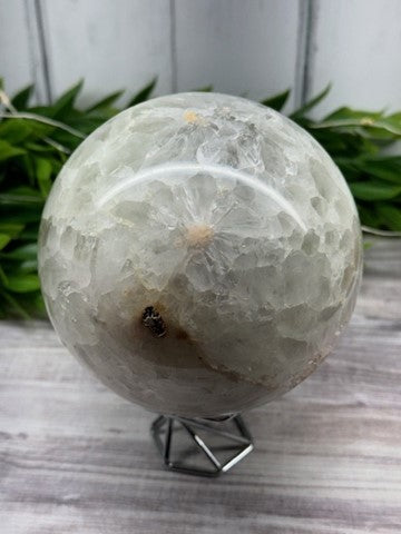 Green Amethyst Flower Agate Sphere