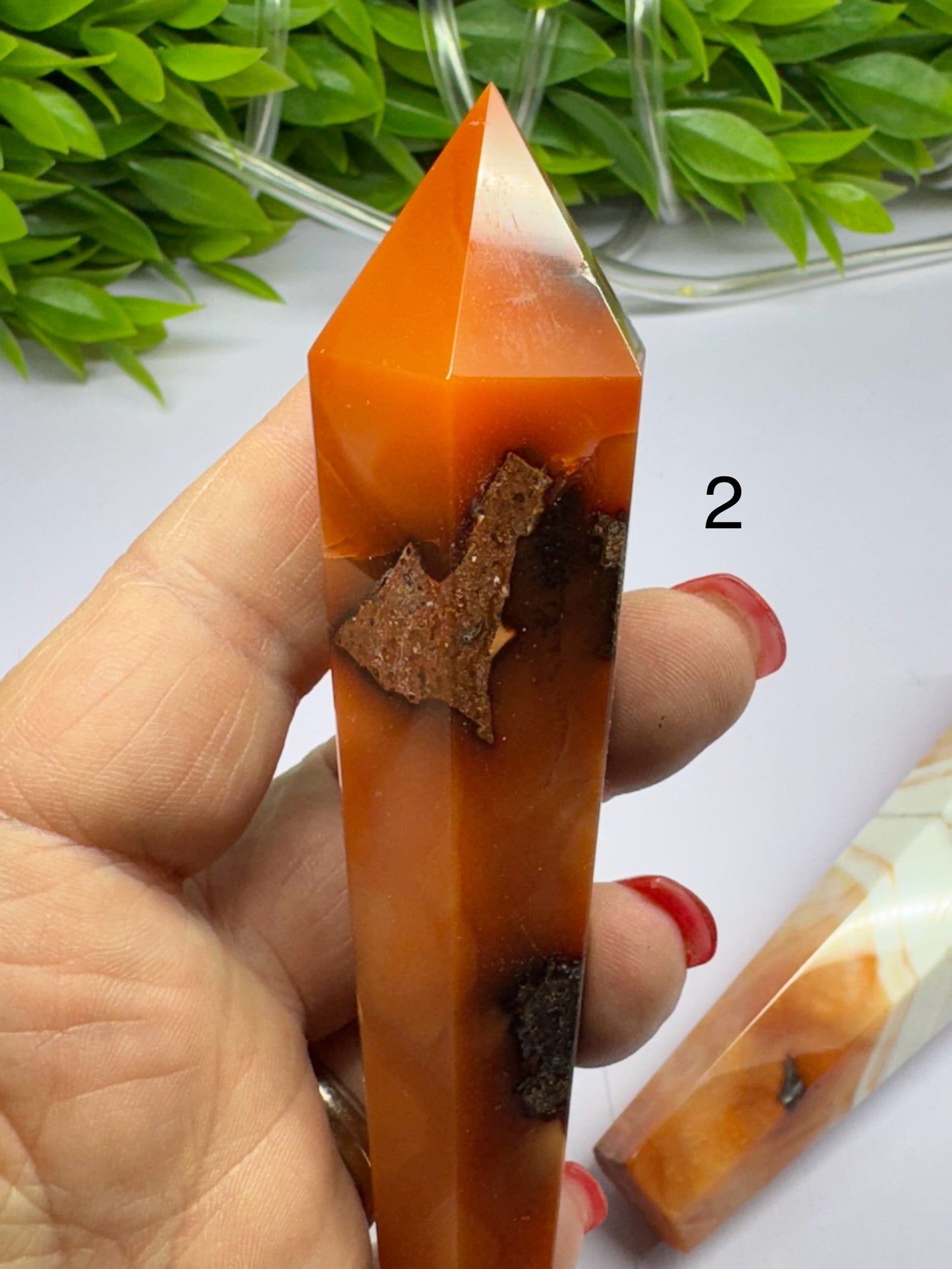 Carnelian Wand on Stand