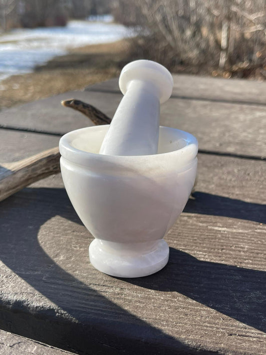White Jade Mortar & Pestle Set