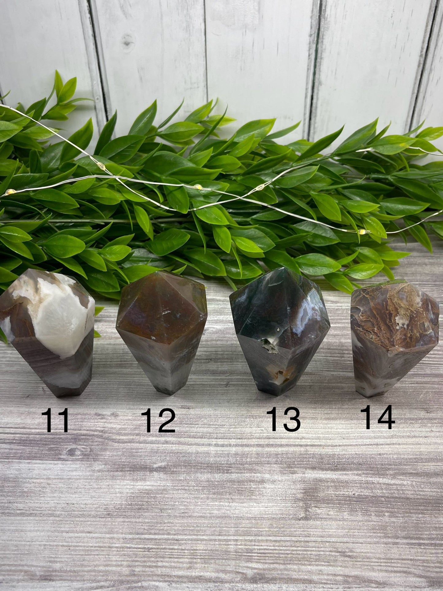 Moss Agate Cupcake Towers