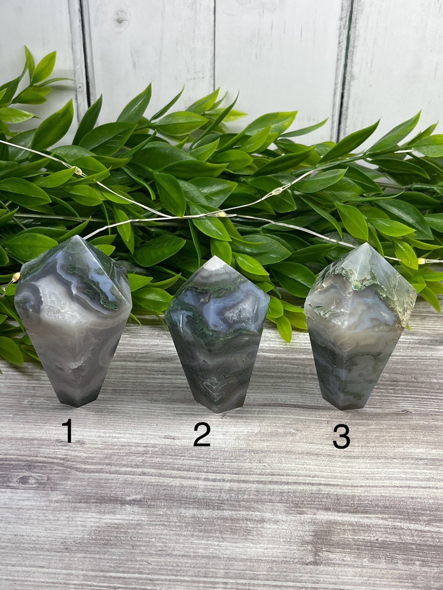 Moss Agate Cupcake Towers