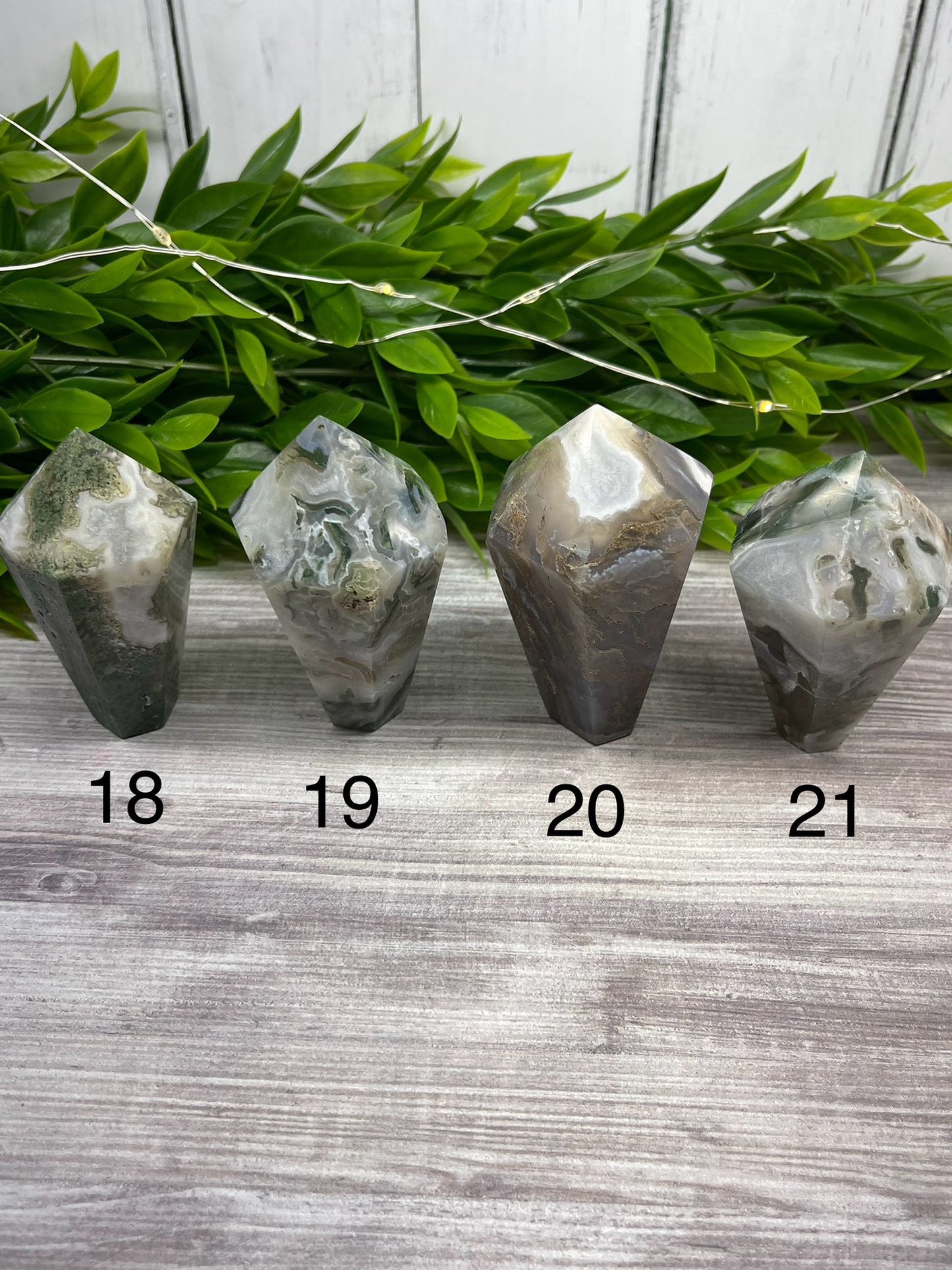 Moss Agate Cupcake Towers