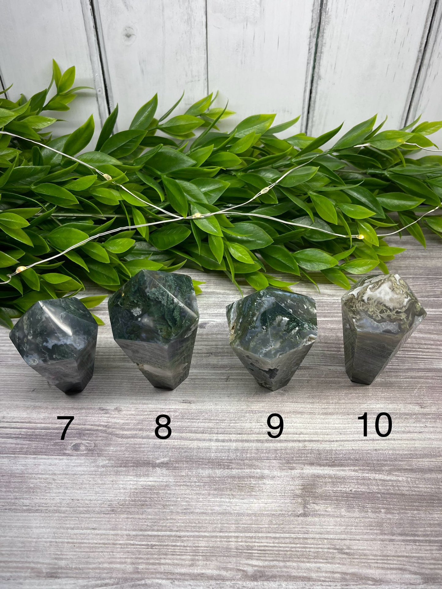 Moss Agate Cupcake Towers