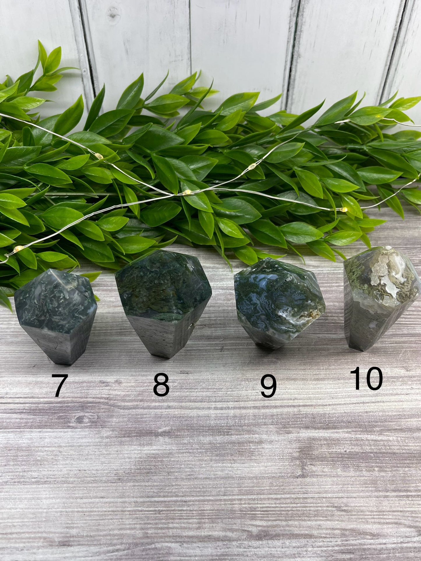 Moss Agate Cupcake Towers